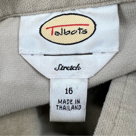 Talbots Tan Double Breasted Stretch Pea Coat Size 16 Women's - Picture 2 of 9
